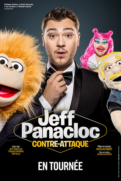 Affiche Jeff panacloc res-art resrvation d’artiste ventriloque pour événements privé